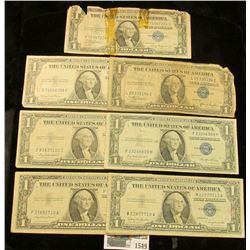 1549 _ Series 1935A, 35C, 35D, 35E, 35F, 1957, & 57B U.S. $1 Silver Certificates. (total of 7 notes)