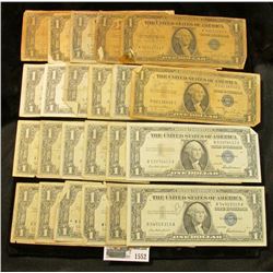 1552 _ Series 1935A, (7) 35D, 35G, (9) 1957, & (6) 57B U.S. $1 Silver Certificates. (total of 24 not