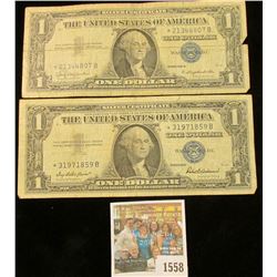 1558 _ Series 1957 & Series 1957B Star Replacement One Dollar Silver Certificates.