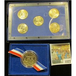 1577 _ 2000 "Five Quarters Uncirculated Set"; & 1986 S Proof Statue of Liberty Half Dollar in origin
