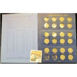 1580 _ 1913 D varietey One to 1938 D Partial Set of Buffalo Nickels in a Deluxe Whitman album. It wi