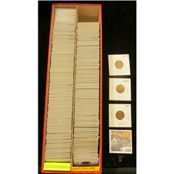 1585 _ Red 14" Double Row Stock Box 95% full of carded, ready for Flea Market 1944-4 World War II er