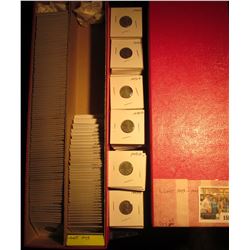 1587 _ Red 14" Double Row Stock Box 90% full of carded, ready for Flea Market 1943-44 World War II e