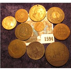1594 _ An Unknown "Sana/Bria" Token; unknown London Token; "Spiel Marke"; 1917 Chamber of Commerce B