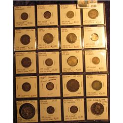 1598 _ Interesting group of (20) Silver Foreign Coins from around the World. All attributed,