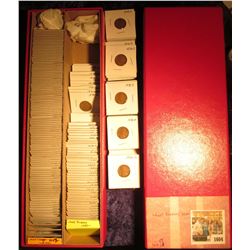 1604 _ Red 14" Double Row Stock Box 95% full of carded, ready for Flea Market 1950-51 Korean War era