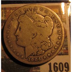 1609 _ 1904 S U.S. Morgan Silver Dollar.
