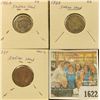 Image 1 : 1622 _ 1862 & 1863 Copper-nickel & 1864 Bronze Civil war Era Indian Head Cents.