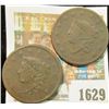 Image 1 : 1629 _ 1830 & 1834 U.S. Large Cents.