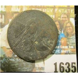 1635 _ 1794 U.S. Large Cent. Scratched and quite worn.