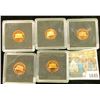 Image 2 : 1645 _ 1999 S, 2003 S, 2004 S, 2005 S, & 2006 S  Proof Lincoln Cents in special holders.