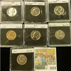 1659 _ 1960P Gem Proof, 60D Gem BU, 1961P Gem Proof, 61D Gem BU, 1962P Gem Proof, 62D Gem BU, & 63P 