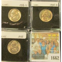 1662 _ Holy Shield Nickel with a central hole; 1895, 1910, & 12D Liberty Nickels; 1939P Gem BU, 40D 