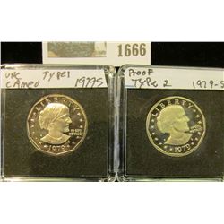 1666 _ 1979 S Type One & Two Gem Cameo Proof Susan B. Anthony Dollars. All stored in special holders