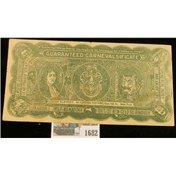 1682 _ Late 1800 era Advertising Scrip "Wigs 35 Cents Each and Up Gus Klippert, 46 Cooper Sq., Astor