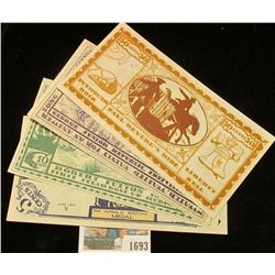 1693 _ Four-piece Set 5c, 10c, 25c, & 50c June, 1925 "George Junior Republic" Banknotes. All Crisp U