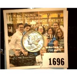 1696 _ 1942 D Mercury Dime, GEM BU 65 FSB.