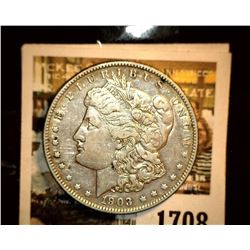 1708 _ 1903 O U.S. Silver Morgan Dollar, VF.