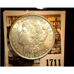 1711 _ 1921 P U.S. Silver Morgan Dollar, Choice BU 63.
