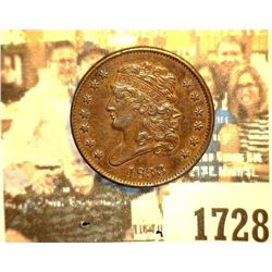 1728 _ 1833 U.S. Half Cent, mostly Brown Uncirculated.