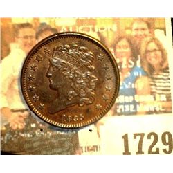 1729 _ 1835 U.S. Half Cent, mostly Brown Uncirculated.