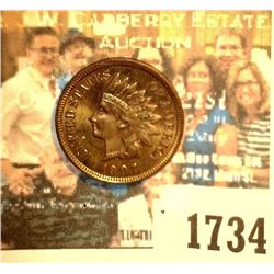 1734 _ 1907 U.S. Indian Head Cent, Purchased from "Harley Fenton Ottumwa Show MS 65"