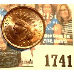 1741 _ 1901 Indian Head Cent, Brilliant Red Uncirculated.