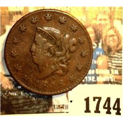 1744 _ 1816 U.S. Large Cent, originally purchased in someone's auction #598 as VF+.