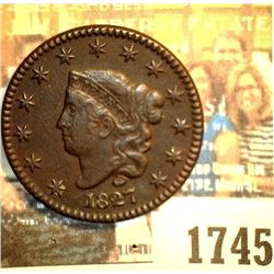 1745 _ 1827 U.S. Large Cent, EF Dark.
