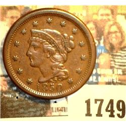 1749 _ 1850 U.S. Large Cent, Brown EF.