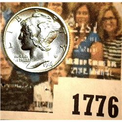 1776 _ 1916 P Mercury Dime, Brilliant Uncirculated.