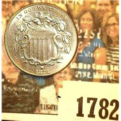 1782 _ 1874 U.S. Shield Nickel, Brilliant Uncirculated