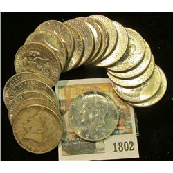 1802 _ 1969 D Original Gem BU Roll of 40% Silver Kennedy Half Dollars. (20 pcs.).