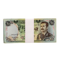 Lot of (25) Iraqi 25 Dinars Saddam Hussein Notes