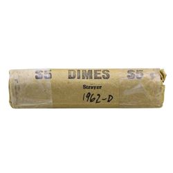 Roll of (50) 1962-D Brilliant Uncirculated Roosevelt Dimes