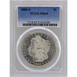 1880-S $1 Morgan Silver Dollar Coin PCGS MS65