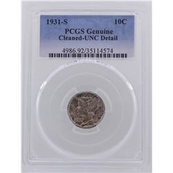 1931-S Mercury Dime Coin PCGS Uncirculated Details