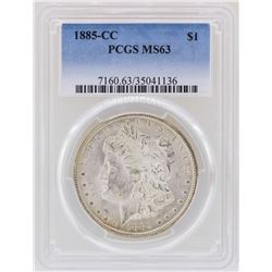 1885-CC $1 Morgan Silver Dollar Coin PCGS MS63