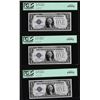 Image 1 : (3) Consecutive 1928A $1 Funnyback Silver Certificate Notes PCGS Gem New 65PPQ