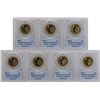 Image 2 : Lot of (7) 2007-P $1 George Washington Presidential Dollar Coins PCGS Brilliant