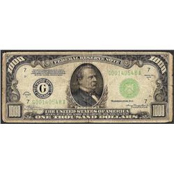 1934A $1,000 Federal Reserve Note Chicago