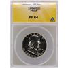 Image 1 : 1954 Franklin Half Dollar Proof Coin ANACS PF64