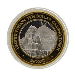 .999 Silver Luxor Las Vegas, NV Casino $10 Casino Limited Edition Gaming Token