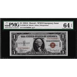 1935A $1 Hawaii Silver Certificate WWII Emergency Note PMG Choice Uncirculated 6