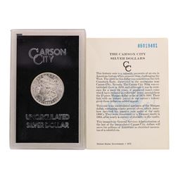 1885-CC $1 Morgan Silver Dollar Uncirculated Coin GSA w/ COA