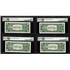 Image 2 : Lot of (4) 1957A $1 Silver Certificate STAR Notes PMG Superb Gem Uncirculated 67