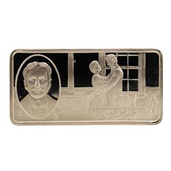 500 Grain Sterling Silver Franklin Mint 100 Greatest Americans Ingot