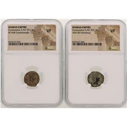 Lot of Constantius II A.D 337-361 Ancient Roman Empire Coins NGC  VF