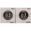 Image 1 : Lot of (2) 1957 Franklin Half Dollar Proof Coins