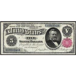 1891 $5 Silver Certificate Note